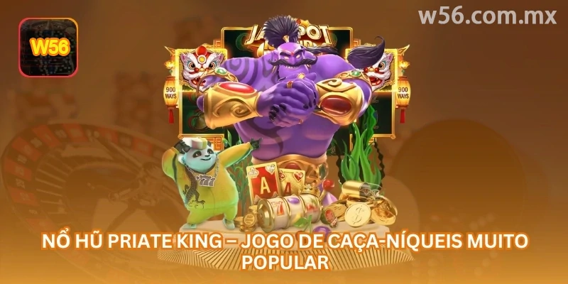 Pirate King online é um caça-níqueis com tema de piratas, rolos clássicos, 25 linhas de pagamento, símbolos especiais e possibilidade de jackpot.