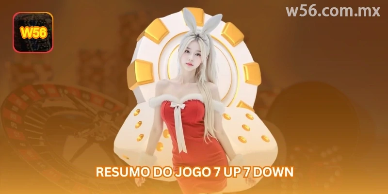 Resumo do jogo 7 Up 7 Down: o resultado depende da soma dos dois dados após o lançamento.